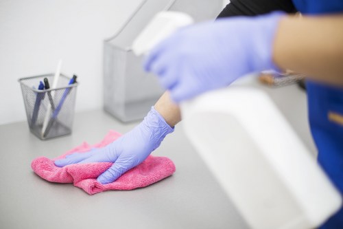 Customer choosing a secure payment method for carpet cleaning