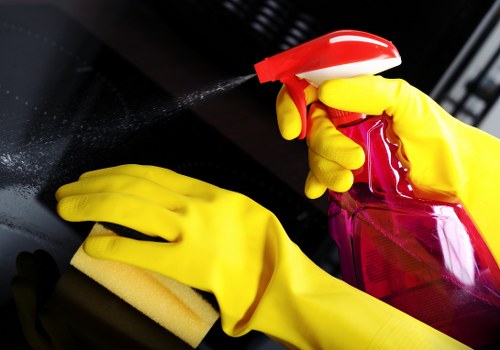 Professional curtain cleaning process in a modern home